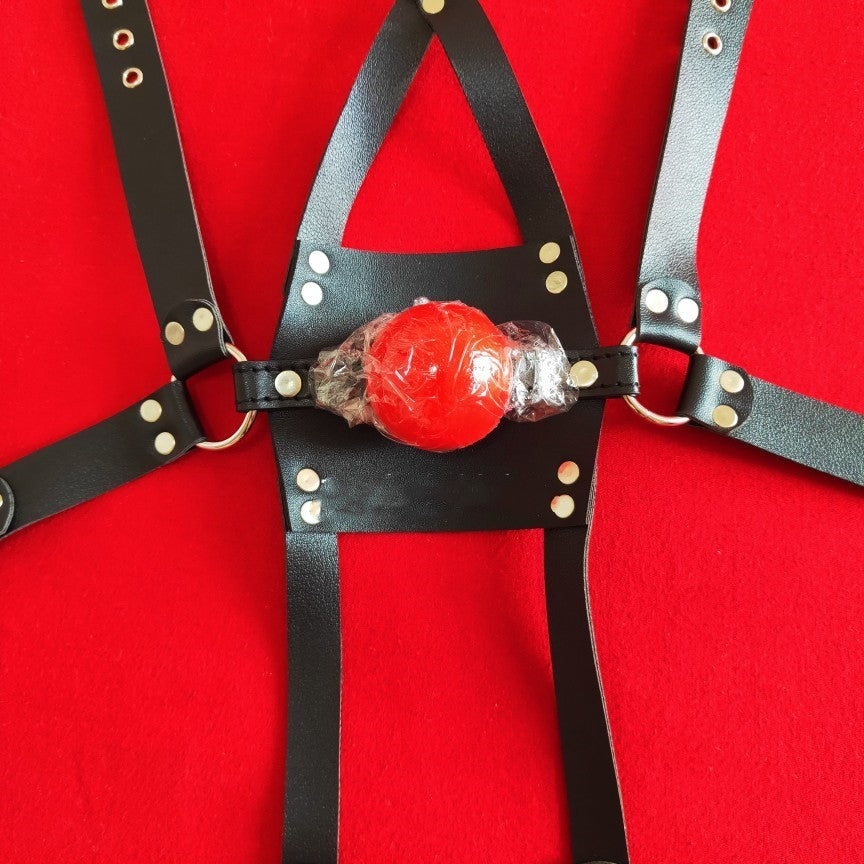 Gagging Conditioning Mask Head Set Self-bondage Bondage Erotic Supplies 5.5 Balls